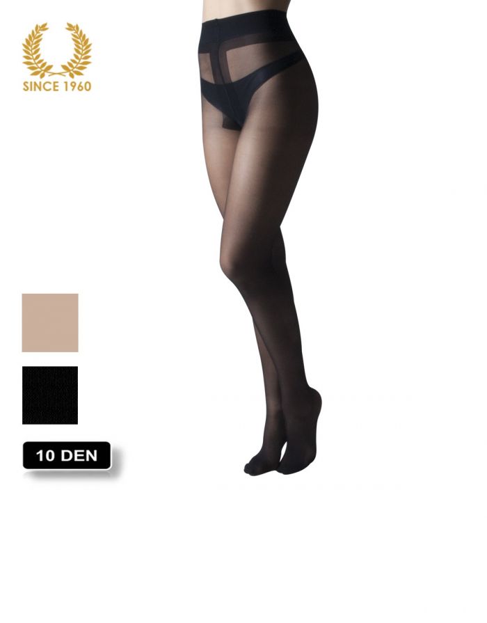 Calzitaly High Heels Tights With Cushion - 10 Den Black Front  Bridal Tights 2017 | Pantyhose Library